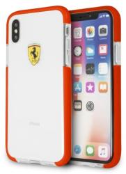 Ferrari iPhone X átlátszó/piros kemény fényes tok (FEGLHCPXRE) - bestbyte