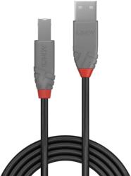 Lindy Anthra Line USB-B - USB-A Adat- és töltőkábel 5m - Fekete (36675)