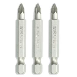 Dedra csavarhúzó bitkészlet csavarbehajtó bit fej szett Pozidriv PZ1/2/3x50mm blister 18A07S03 (18A07S03)