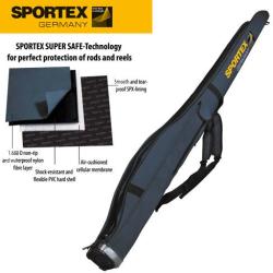 SPORTEX Husa rigida lansete SPORTEX SUPER SAFE II, 2 compartimente, 125cm, gri (S302128)