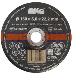 MAGG Csiszolókorong csiszoló korong fémre csiszolótárcsa csiszoló tárcsa 150x6x22, 2 mm BK150 (BK150)