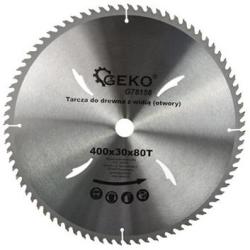 GEKO vídia betétes körfűrészlap körfűrész tárcsa vágótárcsa fához 400x30x80T G78158 (G78158)
