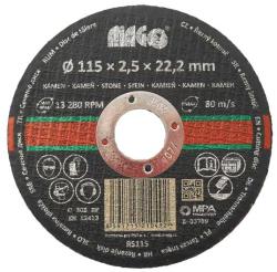 Vágókorong vágótárcsa kőre 115x2, 5x22, 2 mm RS115 (RS115)