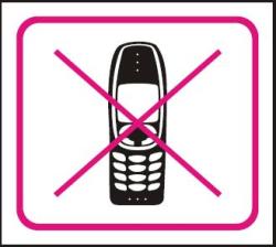  Zákaz mobilu - samolepka 100x90mm 120206 (120206)