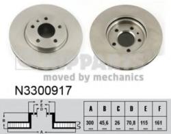 NIPPARTS Disc frana OPEL ASTRA J GTC (2011 - 2016) NIPPARTS N3300917