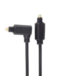 Cablu audio optic Toslink drept/unghi 90 grade T-T 1m Negru, KJTOS3-1 (KJTOS3-1)