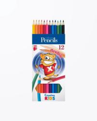 ICO Creioane Colorate Flexibile Ico Creative Kids - 12 (43031)