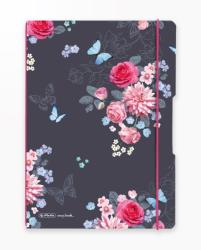 Herlitz CAIET MY. BOOK FLEX LADYLIKE FLOWERS - A4 dictando + matematica 2x40 file (50698)