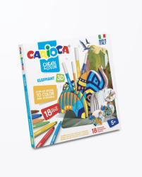 CARIOCA Set Creativ: Creeaza & Coloreaza - Carioca Elefant 3d (46102)