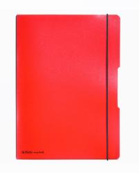 Herlitz CAIET MY. BOOK FLEX ROSU TRANSPARENT - A4, 2 x 40 FILE DICTANDO + MATEMATICA (39493)