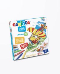 CARIOCA Set Creativ: Creeaza & Coloreaza - Carioca Jet Junior 3d (46105)