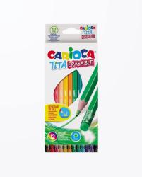 CARIOCA Creioane Colorate Cu Guma Tita Erasable Carioca -12 (46767)