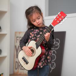 New Classic Toys Chitara 'Luxe' Lemn natur (NC0304) - mansarda-copiilor Instrument muzical de jucarie