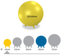 Gymnic Fit-Ball Ülőlabda lábakkal 45 cm sárga