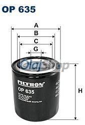 FILTRON Olajszűrő (OP 635) (OP635)