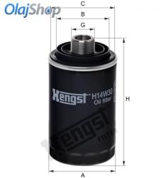 HENGST H14W30 olajszűrő, H14W30