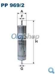 FILTRON Üzemanyagszűrő (PP 969/2) (PP969/2)