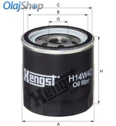 HENGST H14W42 olajszűrő, H14W42