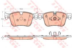 TRW Set placute frana, frana disc CITROEN C4 Grand Picasso II (2013 - 2016) TRW GDB2035
