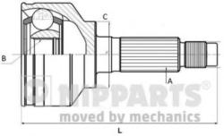 NIPPARTS Kit cap planetara KIA SHUMA II (FB) (2001 - 2004) NIPPARTS J2820307