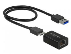Delock Adaptor USB 3.1 Gen 1 la Gigabit LAN compact, Delock 65916 (65916)