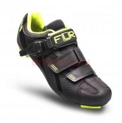 FLR F-15 III országúti kerékpáros cipő, SPD-SL, fekete-neon sárga, 40-es