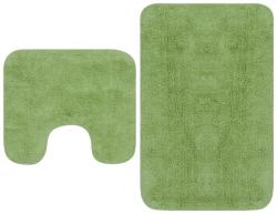 vidaXL Set covorașe baie, 2 buc. , verde, material textil (133233) Covor baie