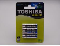 Toshiba LR03 AAA 1.5V baterii alcaline blister 4 Baterii de unica folosinta