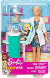 Mattel Barbie - Fogorvos szett - szőke babával (FXP16)