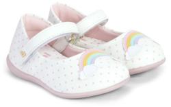 BIBI Shoes Balerini Bibi Rainbow Mini Albi-Curcubeu