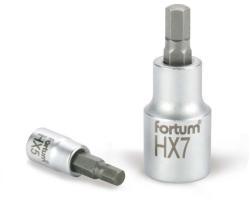 Fortum bitdugófej, imbusz, 1/2", 61CrV5/S2, mattkróm; 10mm (HX10), 55mm (4700610) - primanet