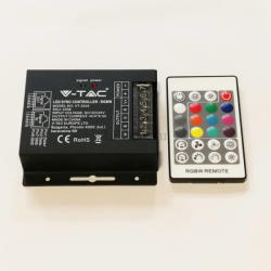 V-TAC 24 Gombos RGBW RF vezérlő (12-24VDC, max. 6A csatornánként) (3338)