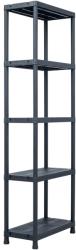 vidaXL Raft de depozitare, negru, 60 x 30 x 180 cm, plastic, 125 kg (45674) - vidaxl