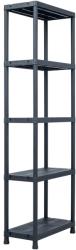 vidaXL Raft de depozitare, negru, 60 x 30 x 180 cm, plastic, 125 kg (45674) Raft