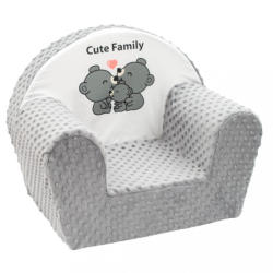 NEW BABY Gyermek fotel New Baby Cute Family szürke - pindurka