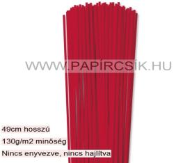  Élénk Piros, 3mm-es quilling papírcsík (120db, 49cm)