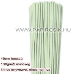  Halványzöld, 3mm-es quilling papírcsík (120db, 49cm)