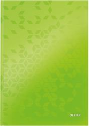 Leitz Caiet de birou WOW, carton laminat, coperta dura, certificare FSC, reciclabil, A4, 80 coli, matematica, Leitz verde E46261054 (E46261054)