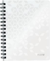 Leitz Caiet de birou WOW, PP, certificare FSC, reciclabil, A5, 80 coli, cu spira, matematica, Leitz alb E46410001 (E46410001)