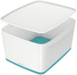 Leitz Cutie pentru depozitare MyBox mare cu capac Leitz alb/turcoaz E52161051 (E52161051)