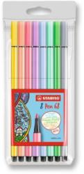 STABILO Carioca Pen 68, 1 mm, culori pastelate 8 buc/set Stabilo SW68801 (SW68801)