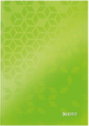 Leitz Caiet de birou WOW, carton laminat, coperta dura, certificare FSC, reciclabil, A5, 80 coli, matematica, Leitz verde E46281054 (E46281054)