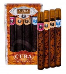 Cuba Classic set cadou EDT Blue 35 ml + EDT Yellow 35 ml + EDT Red 35 ml + EDT Orange 35 ml pentru bărbați