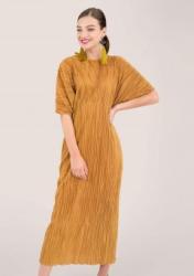 Closet London Rochie Kimono, mustar, cu snur - ROH - DR4084