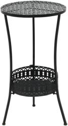 vidaXL Masă de bistro, negru, 40 x 70 cm, metal (245939)