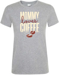 Partikellékek póló Mommy loves coffee póló több színben