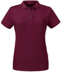 Russell Pure Organic Tricou Polo Anelis L Burgundy