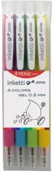 PENAC Set 4 pixuri cu gel PENAC Inketti - culori asortate asortate Plastic Fina Pix gel cu mecanism (P-BA3601EF-2WP4)