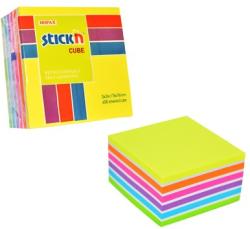 Hopax Cub notes autoadeziv 76 x 76 mm, 400 file, Stick"n - neon/pastel asortate Cub notes 76x76 mm asortate (HO-21539)