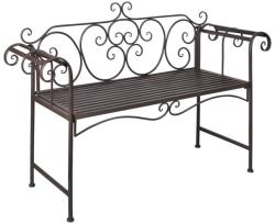 vidaXL Bancă de grădină, maro învechit, 132 cm, oțel (40716)